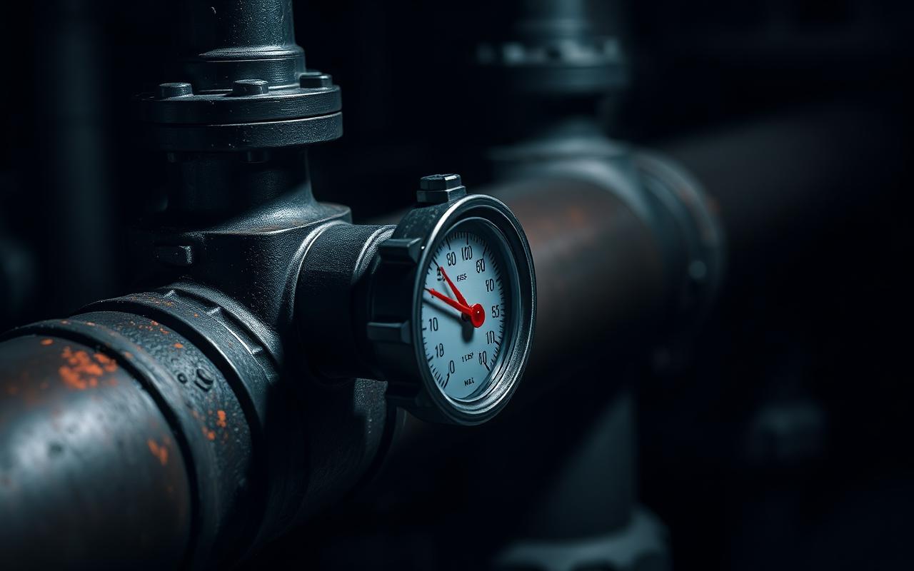 Valve fermée, pression circulatoire bloquée