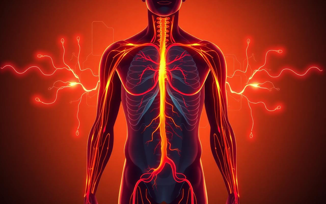Circulation sanguine et signal nerveux dans le corps masculin