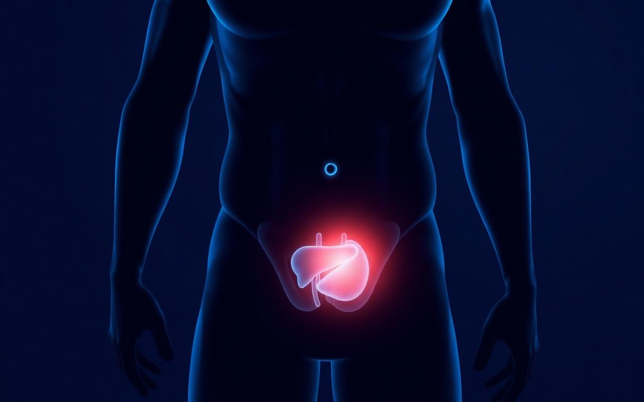Silhouette masculine - zones de vitalité et prostate